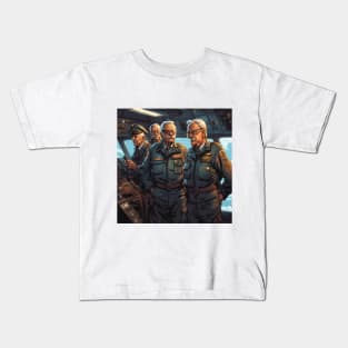 Pensioners as commercial aircrew Kids T-Shirt